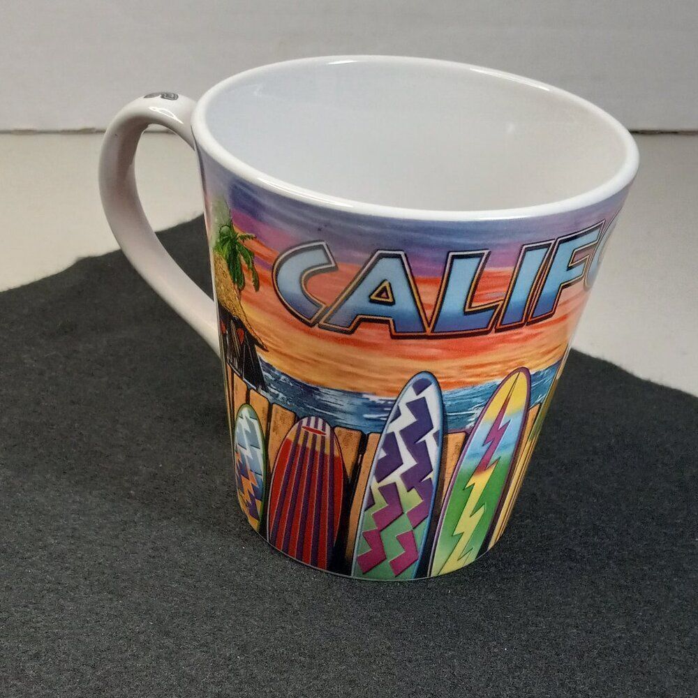 Vintage 2014 California Scene Surf Board Mug Cottagecore Grandmacore Surfing